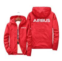 Thumbnail for Airbus & Text Designed Windbreaker Jackets