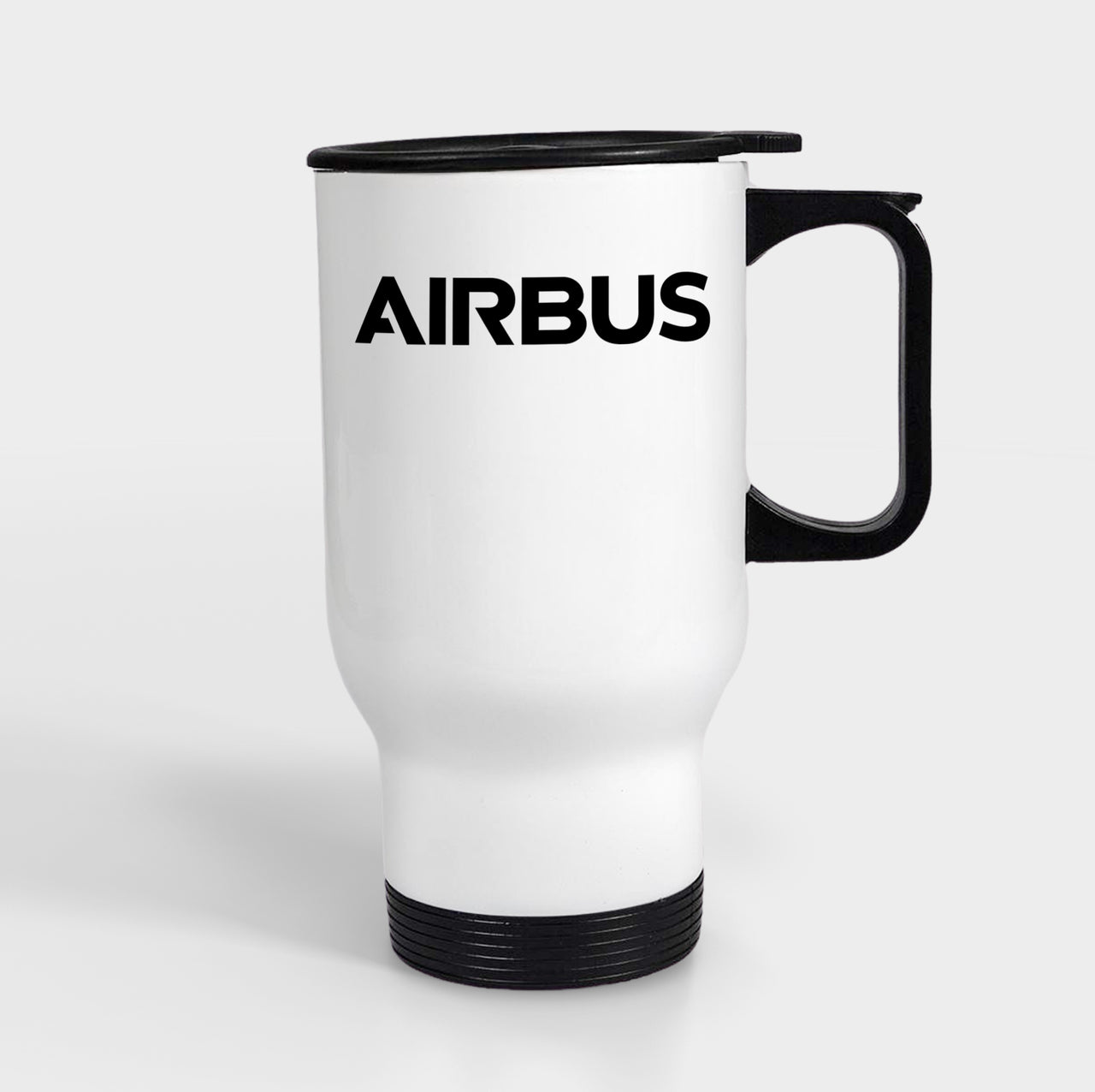 Airbus & Text Designed Travel Mugs (With Holder)