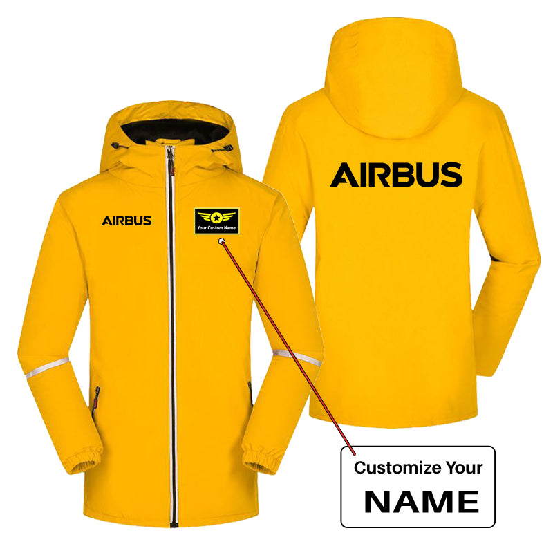 Airbus & Text Designed Rain Coats & Jackets