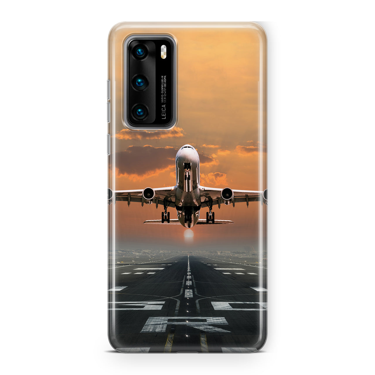 Aircraft Departing from RW30 Designed Huawei Cases