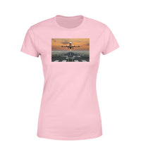 Thumbnail for Aircraft Departing from RW30 Designed Women T-Shirts