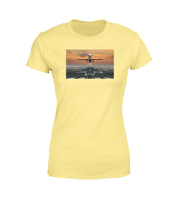 Thumbnail for Aircraft Departing from RW30 Designed Women T-Shirts