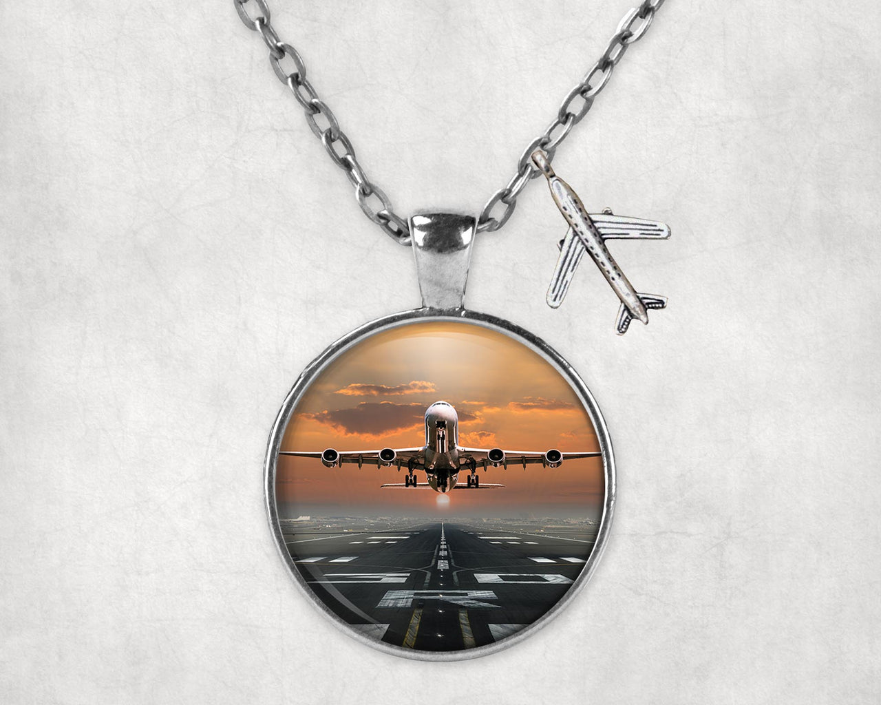 Aircraft Departing from RW30 Designed Necklaces