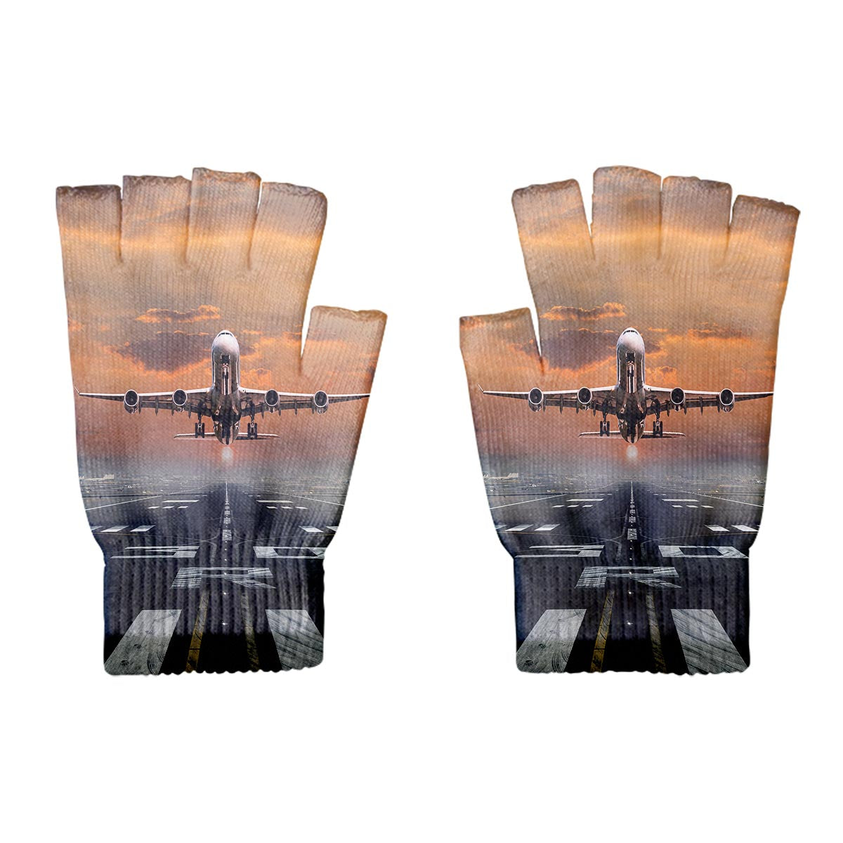 Aircraft Departing from RW30 Designed Cut Gloves