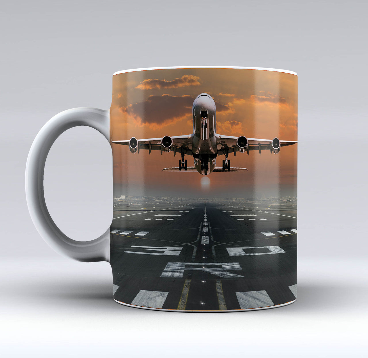 Aircraft Departing from RW30 Designed Mugs