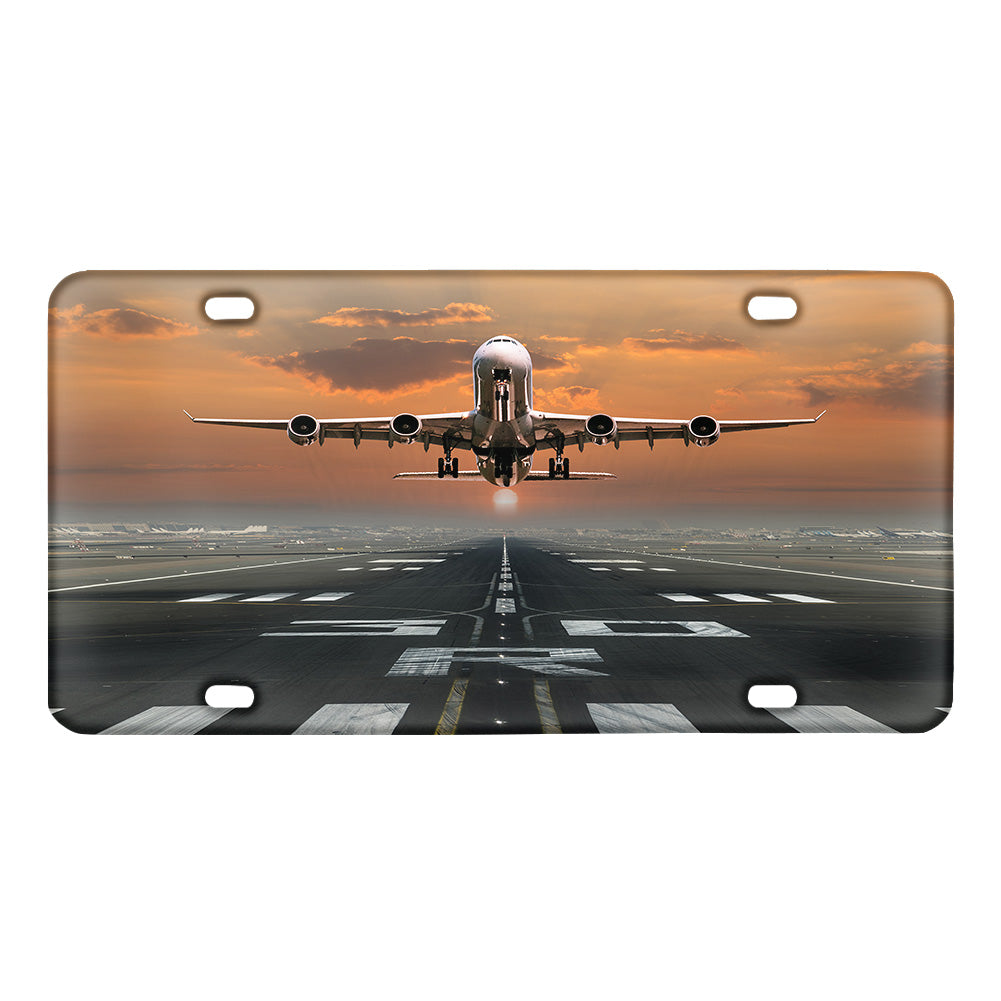 Aircraft Departing from RW30 Designed Metal (License) Plates