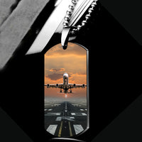 Thumbnail for Aircraft Departing from RW30 Designed Metal Necklaces