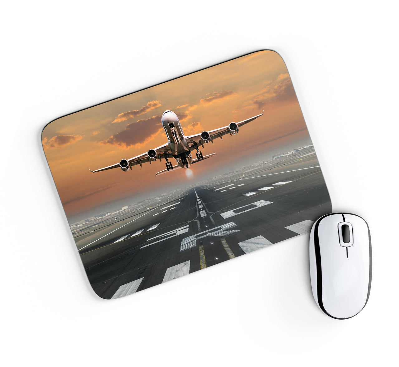 Aircraft Departing from RW30 Designed Mouse Pads