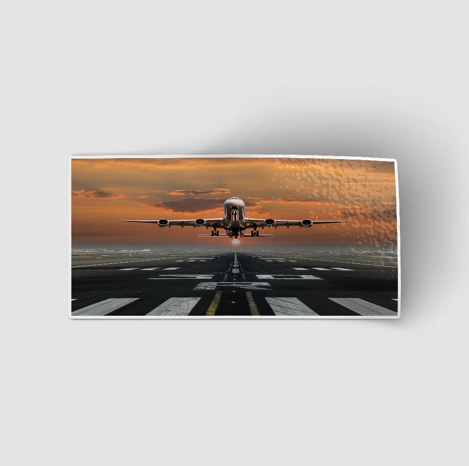Aircraft Departing from RW30 Designed Stickers