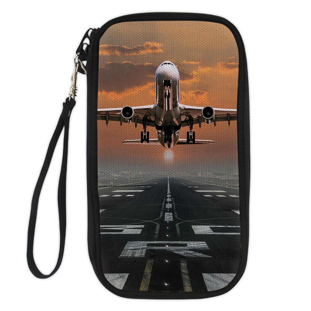 Aircraft Departing from RW30 Designed Travel Cases & Wallets