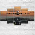 Aircraft Departing from RW30 Printed Multiple Canvas Poster Aviation Shop 