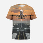 Aircraft Departing from RW30 Printed 3D T-Shirt