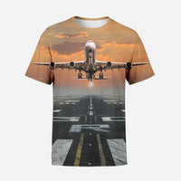 Thumbnail for Aircraft Departing from RW30 Printed 3D T-Shirt