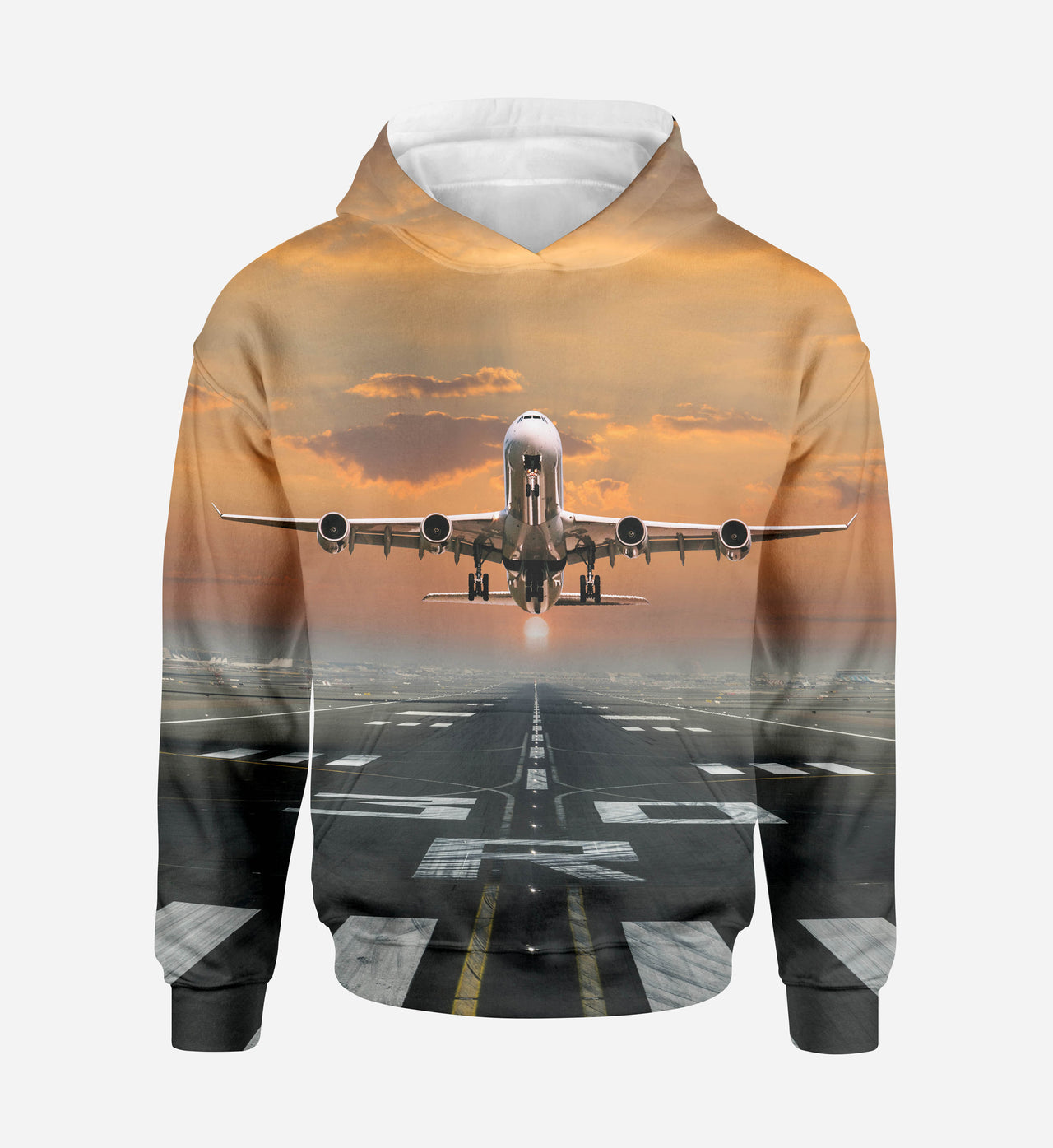 Aircraft Departing from RW30 Printed 3D Hoodies