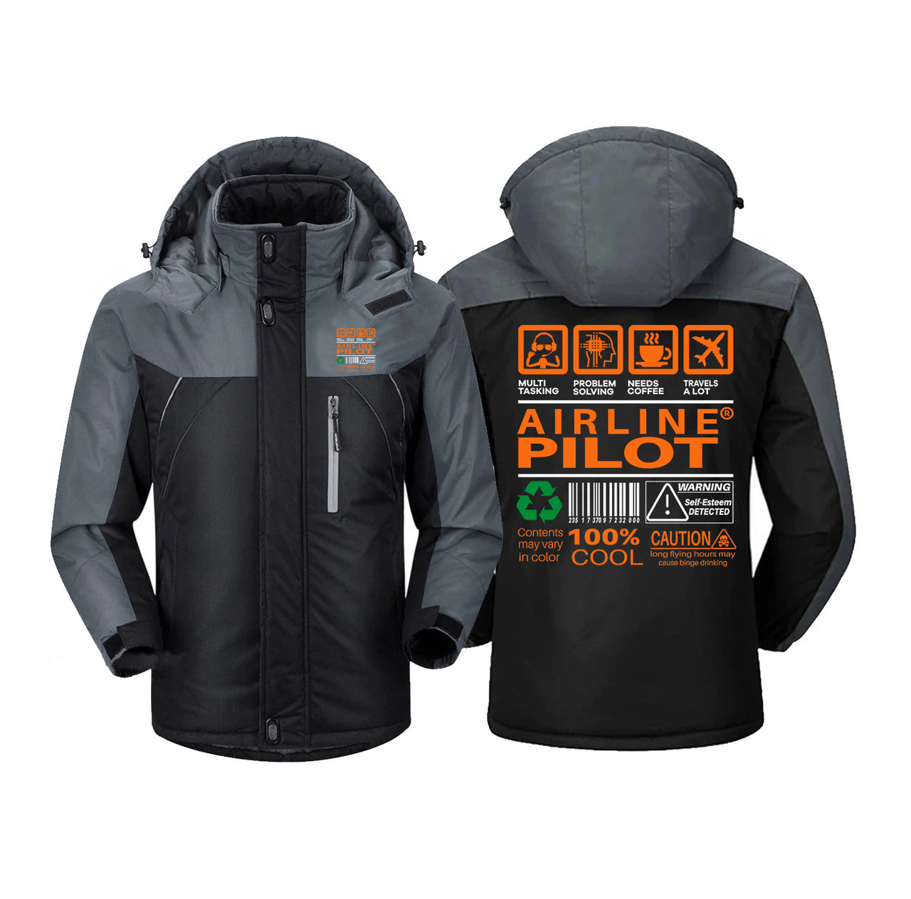 Airline Pilot Label Designed Thick Winter Jackets