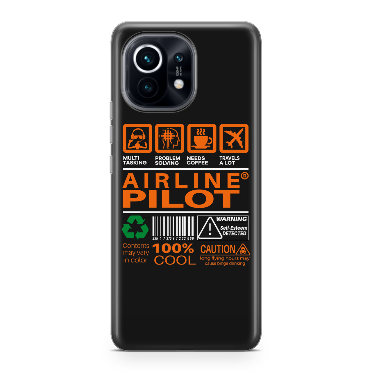 Airline Pilot Label Designed Xiaomi Cases