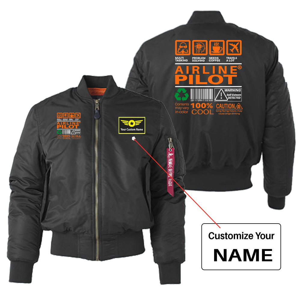 Airline Pilot Label Designed "Women" Bomber Jackets
