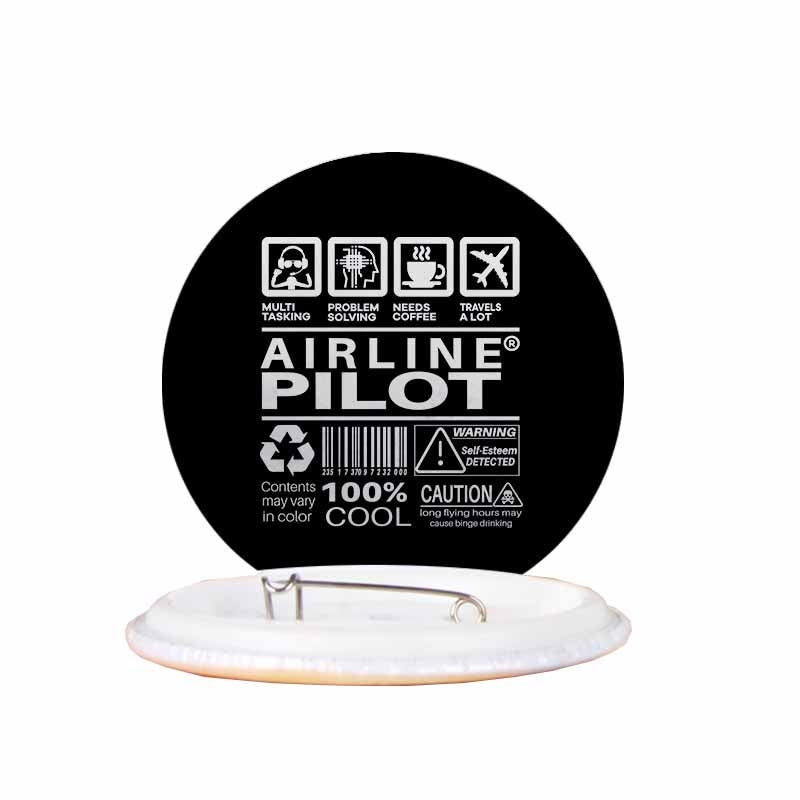 Airline Pilot Label Designed Pins