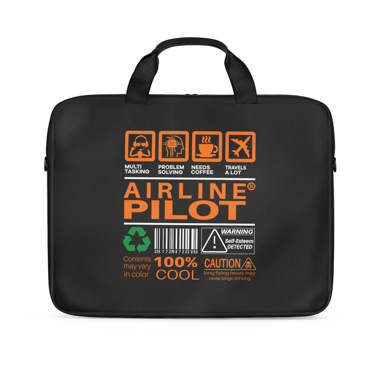 Airline Pilot Label Designed Laptop & Tablet Bags