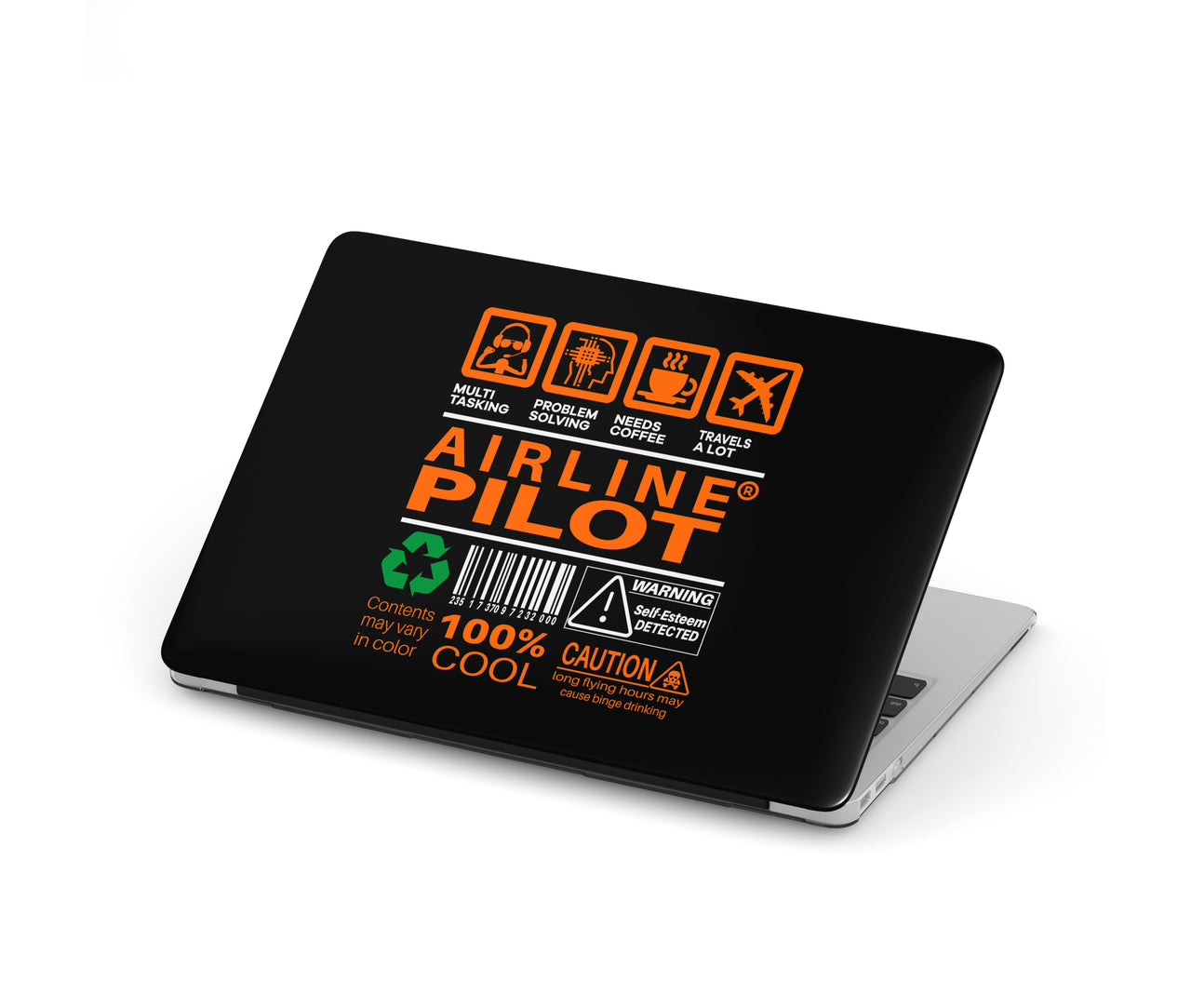 Airline Pilot Label Designed Macbook Cases