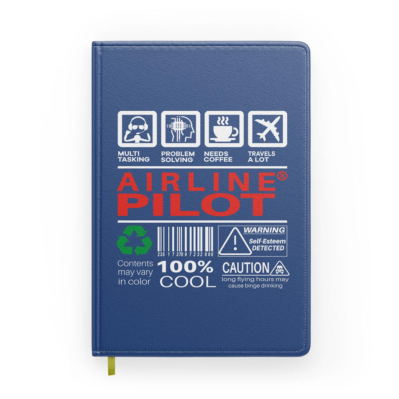 Airline Pilot Label Designed Notebooks