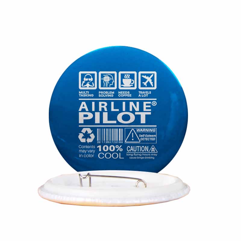 Airline Pilot Label Designed Pins