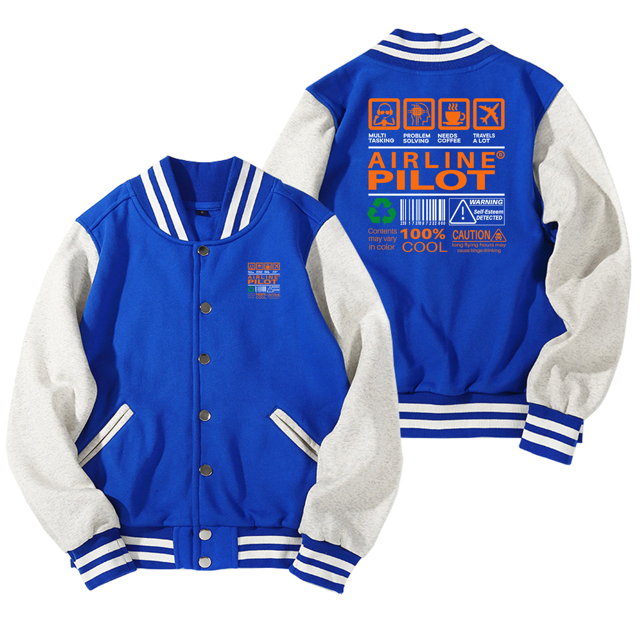 Airline Pilot Label Designed Baseball Style Jackets