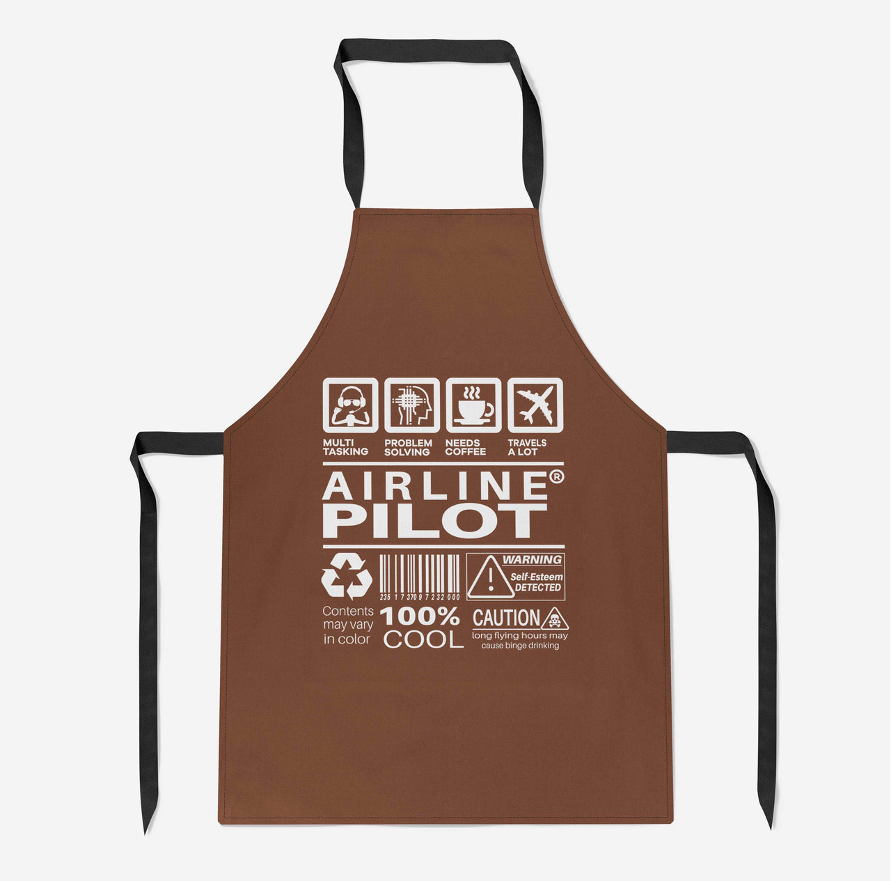 Airline Pilot Label Designed Kitchen Aprons