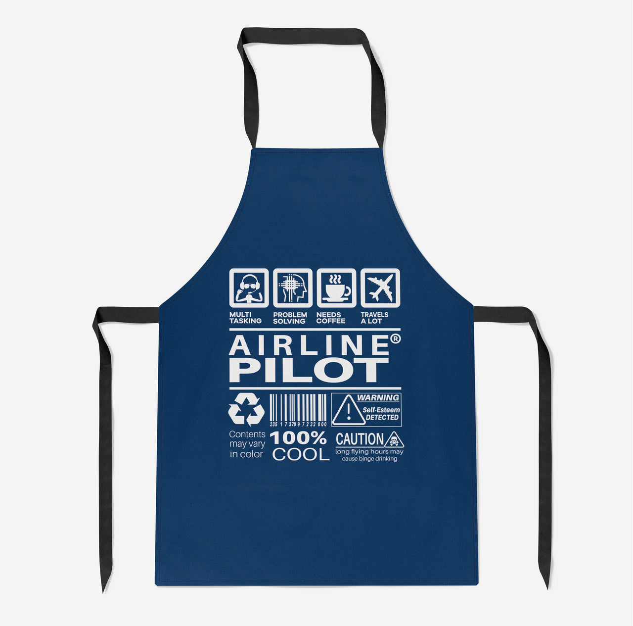 Airline Pilot Label Designed Kitchen Aprons