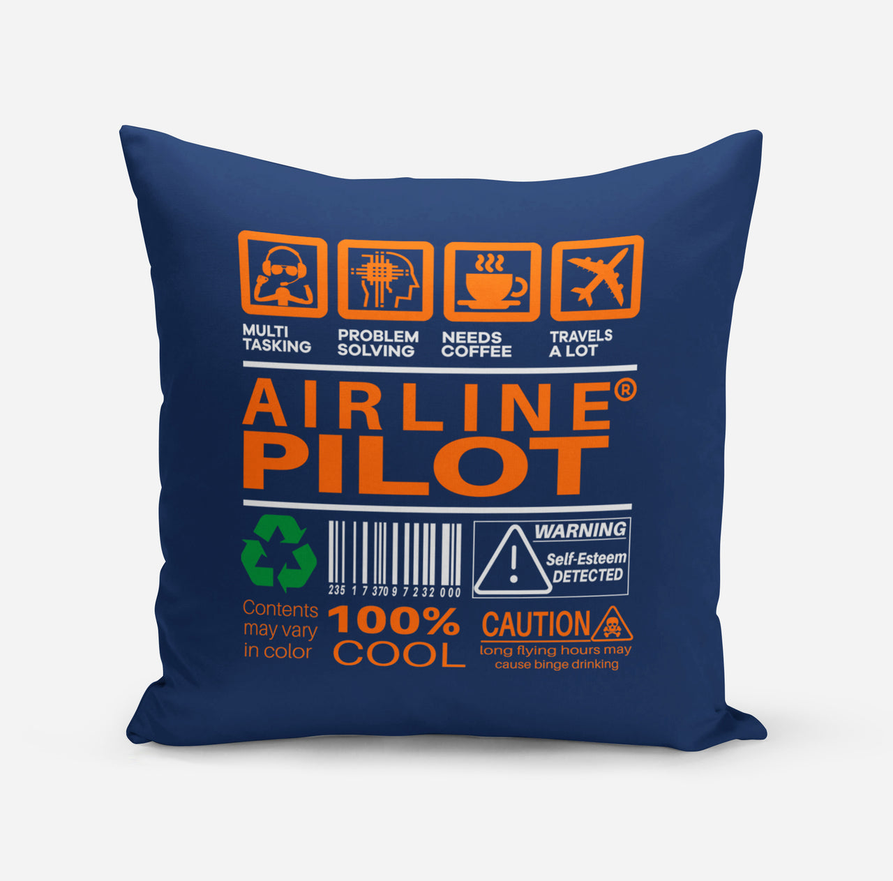 Airline Pilot Label Designed Pillows