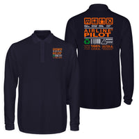 Thumbnail for Airline Pilot Label Designed Long Sleeve Polo T-Shirts (Double-Side)