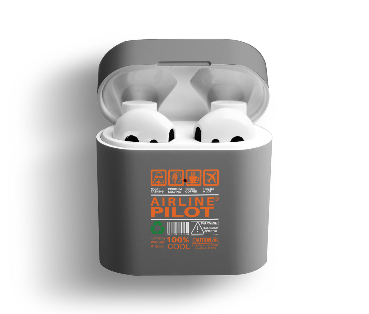Airline Pilot Label Designed AirPods Cases