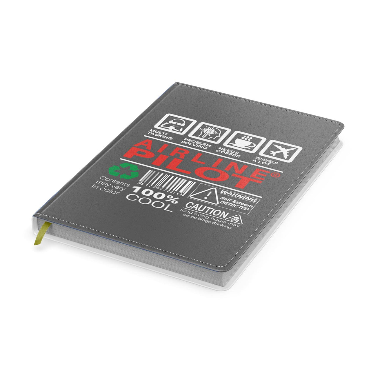 Airline Pilot Label Designed Notebooks