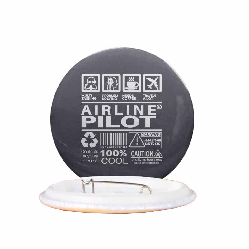 Airline Pilot Label Designed Pins