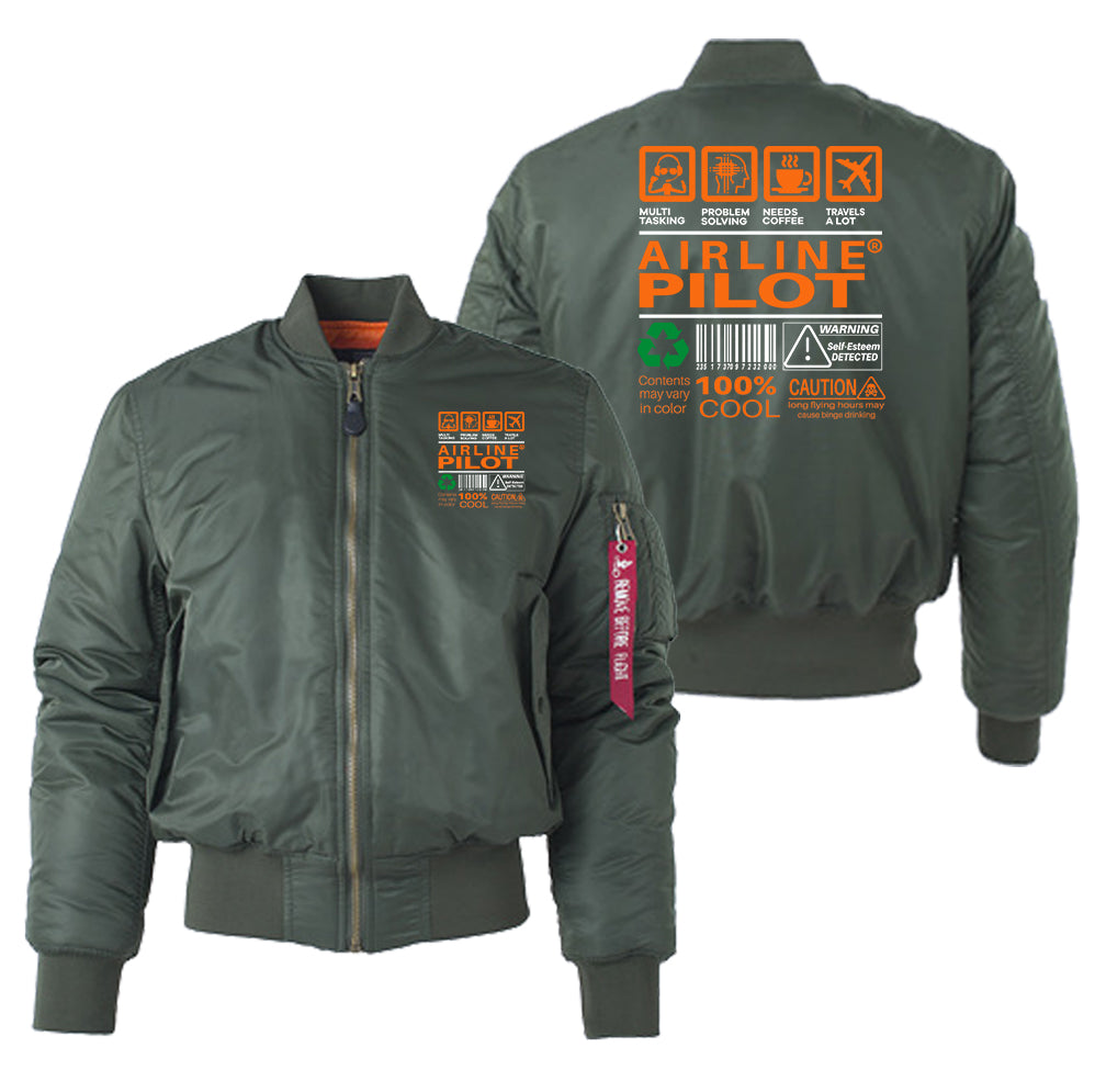 Airline Pilot Label Designed "Women" Bomber Jackets