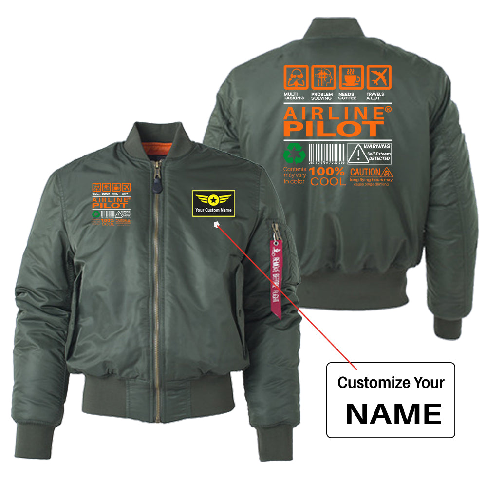 Airline Pilot Label Designed "Women" Bomber Jackets