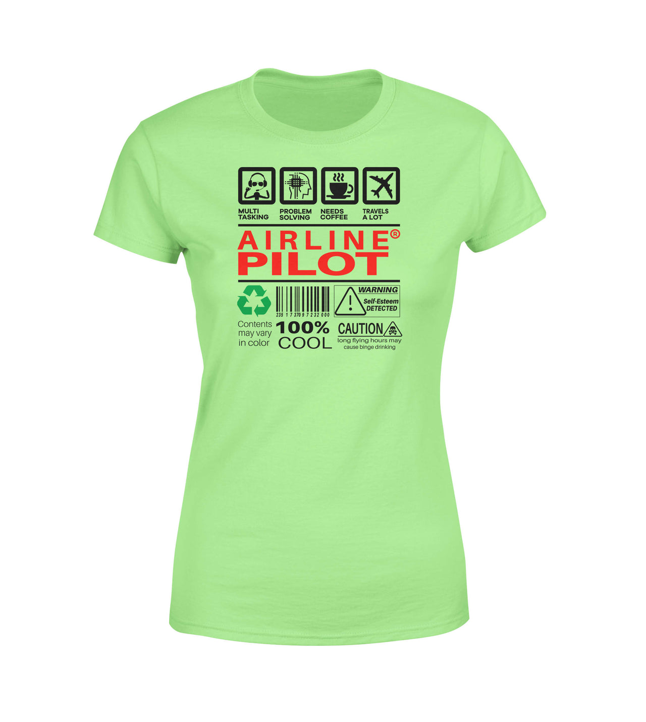 Airline Pilot Label Designed Women T-Shirts