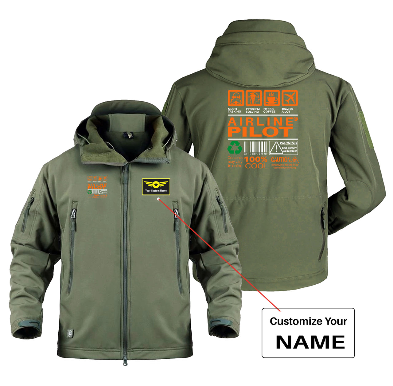 Airline Pilot Label Designed Military Jackets (Customizable)