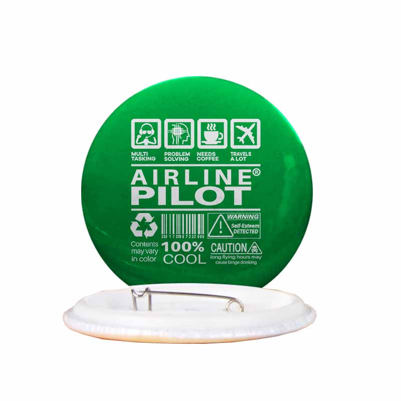 Airline Pilot Label Designed Pins