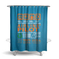 Thumbnail for Airline Pilot Label Designed Shower Curtains