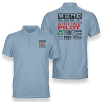 Thumbnail for Airline Pilot Label Designed Double Side Polo T-Shirts