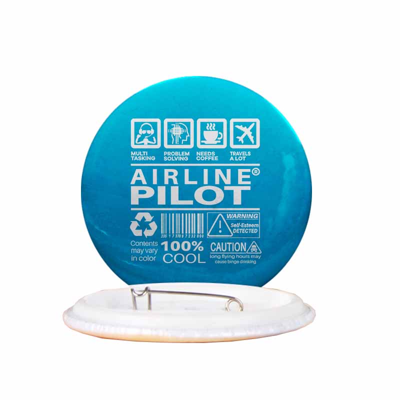 Airline Pilot Label Designed Pins