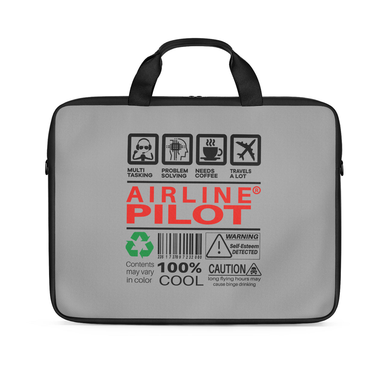 Airline Pilot Label Designed Laptop & Tablet Bags