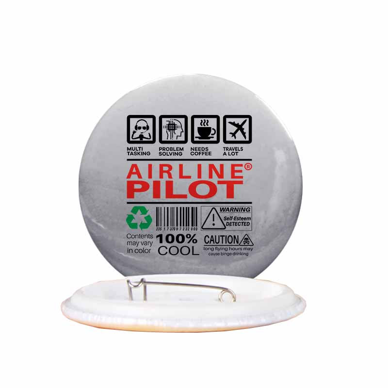 Airline Pilot Label Designed Pins