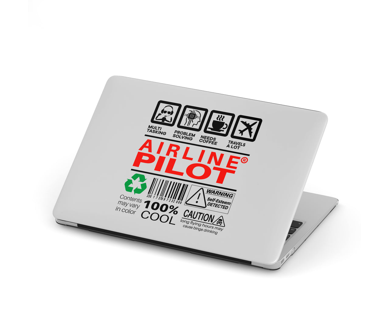Airline Pilot Label Designed Macbook Cases