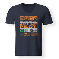 Thumbnail for Airline Pilot Label Designed V-Neck T-Shirts