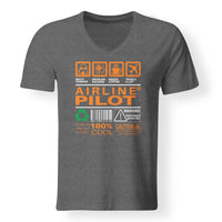 Thumbnail for Airline Pilot Label Designed V-Neck T-Shirts