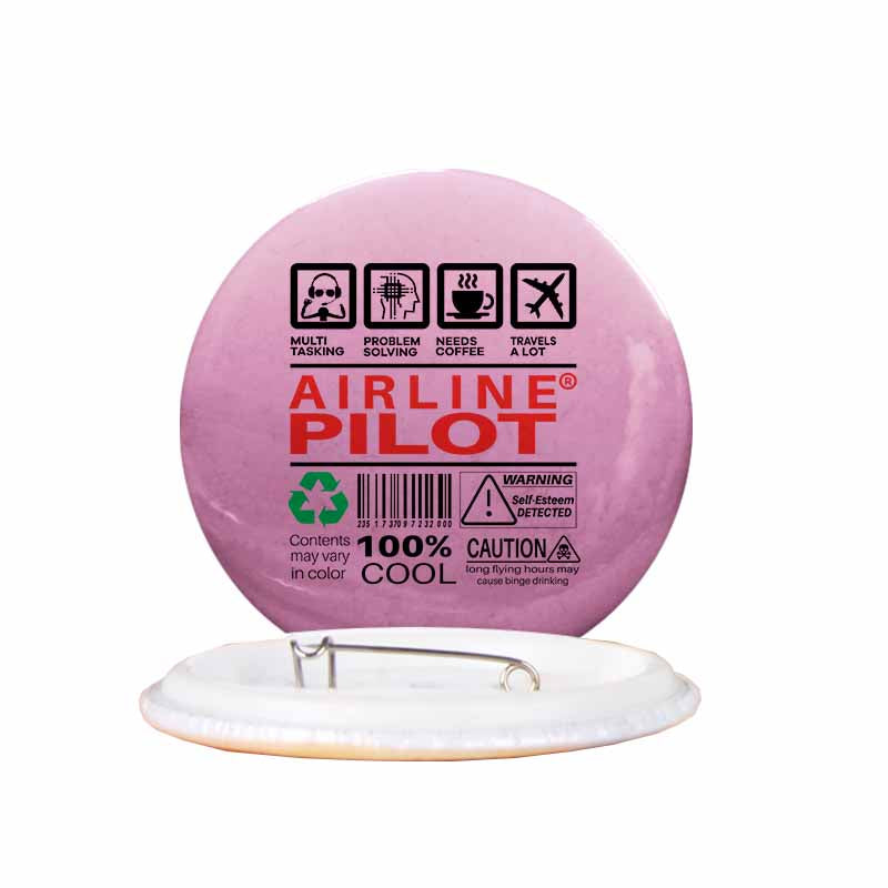 Airline Pilot Label Designed Pins