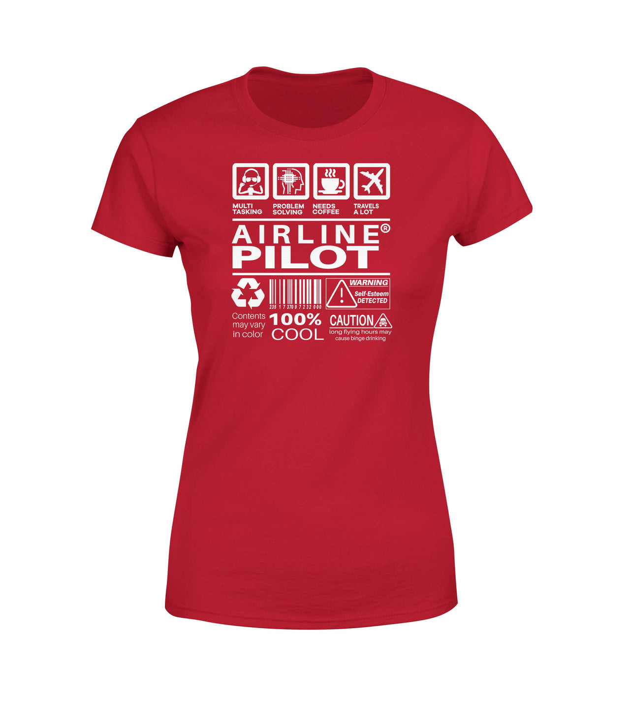 Airline Pilot Label Designed Women T-Shirts