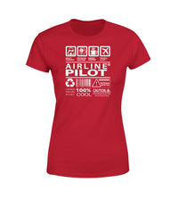 Thumbnail for Airline Pilot Label Designed Women T-Shirts